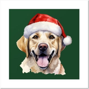 Yellow Lab: Santa Posters and Art